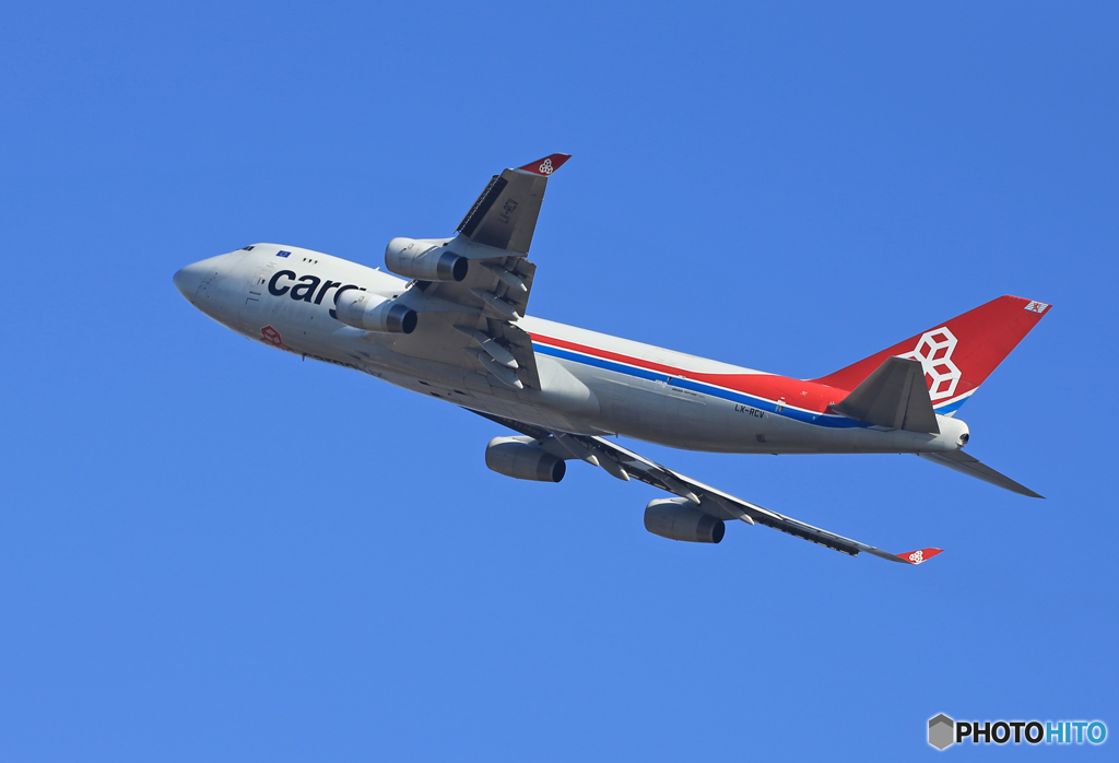 「群青」Cargolux 747-400 LX-RCV 出発