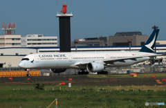 「青い日」CATHAY A350-1041 新型機 Takeoff