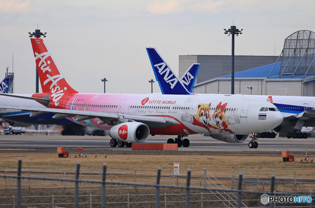 「群青」AIR ASIA A330 ロッテW  出発です