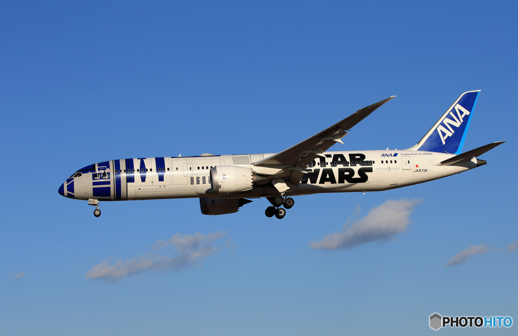 「晴れ」 STAR WARS 787-8 JA873A 到着