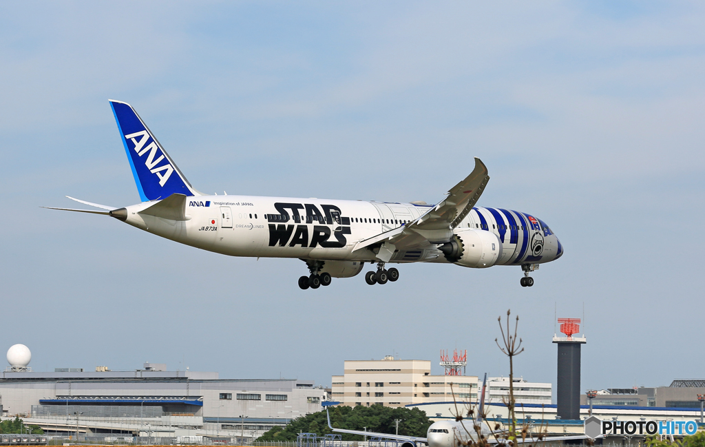 ☮ANA STAR WARS 787-9 JA873A☮ 着陸