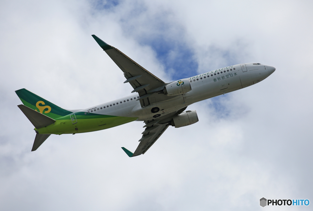 「青が大好き」 春秋航空 A320 JA04GR 離陸