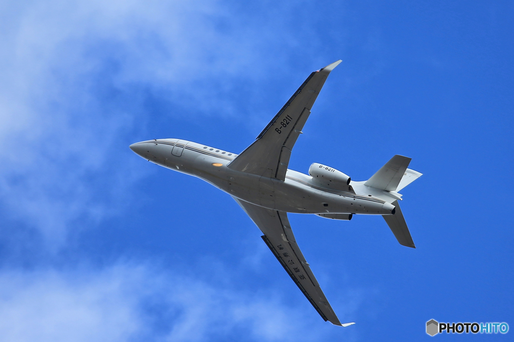 「真青の空」プライベート機　ダッソウファルコン７X 出発