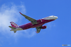 「蒼空」Peach A320-214 JA13VA 出発です