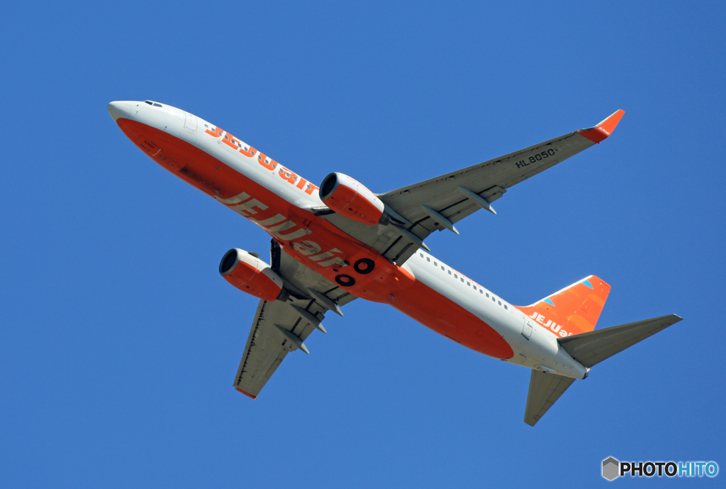 「良い空～」 JEJU 737-8A5 HL8050 出発です