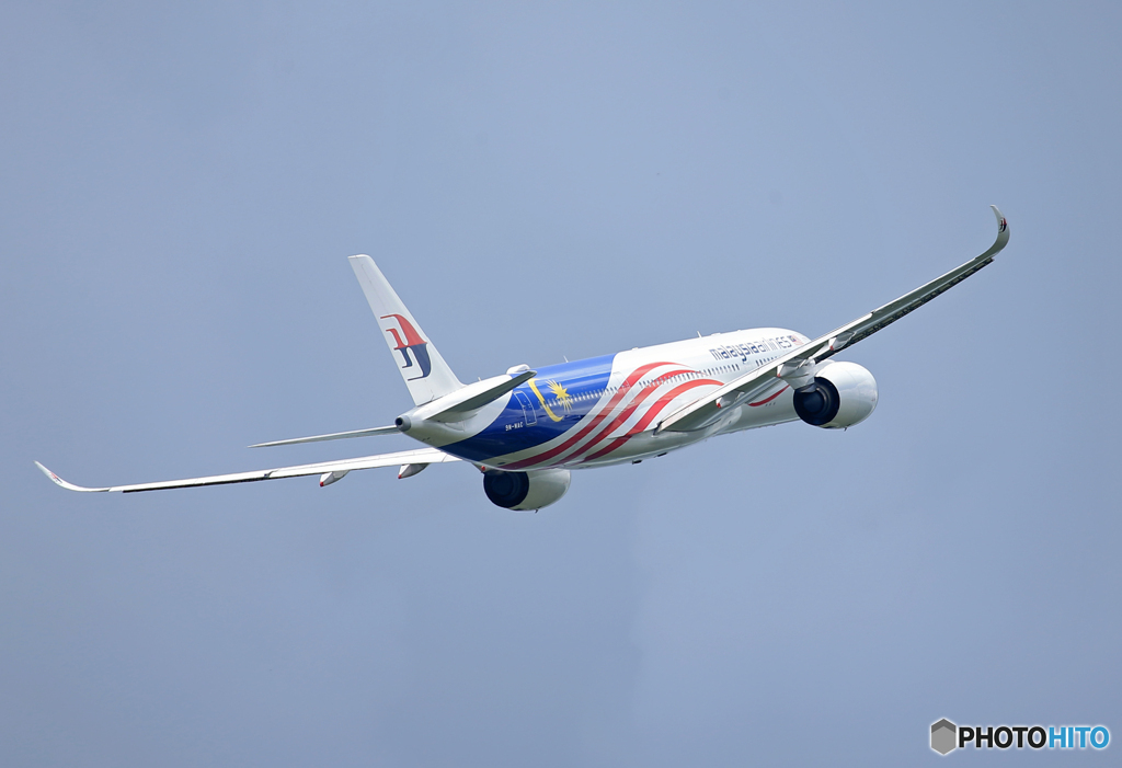 「晴れ」 マレーシア特別塗装A350-941９M-MAC Takeoff 
