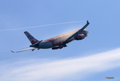 「あおぞら」 Air Asia A330 ベイパー 飛び立ちです