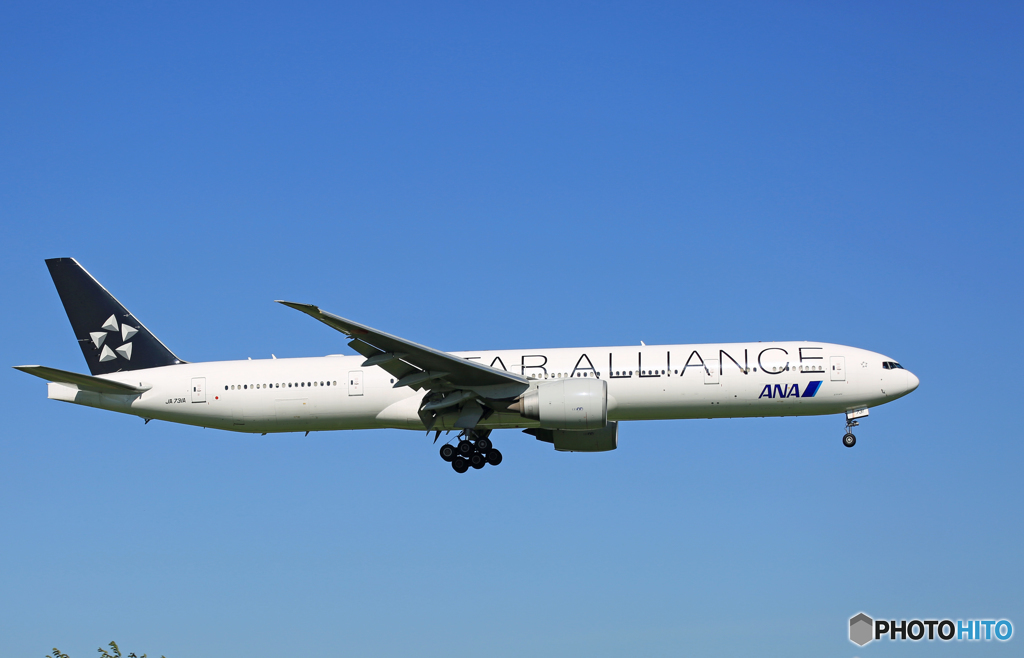 「すかい」 ANA STAR 777-381 JA731A 着陸