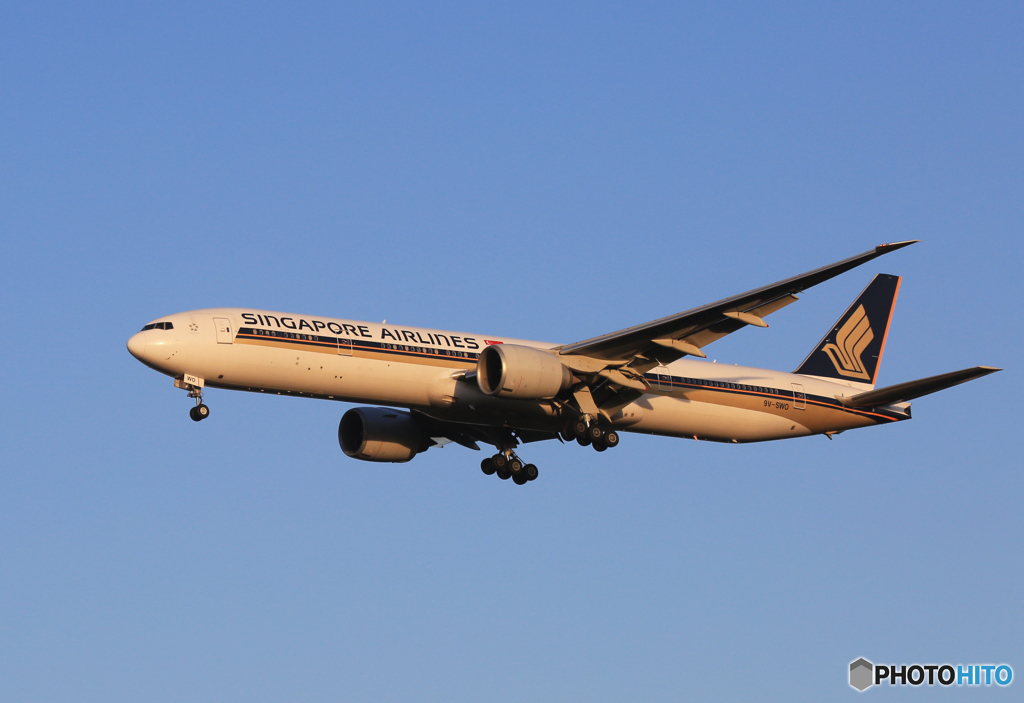 「群青」Singapore 777-312 9V-SWO 着陸