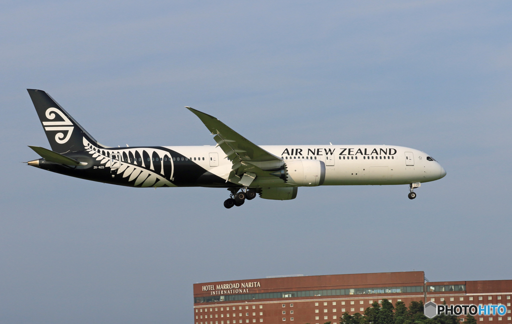 「ぶるー」 Air NZ' 787-9 ZK-NZD 着地前