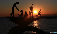 東京湾のシルエット