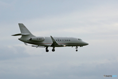 「空色」 プライベート ダッソウファルコン 2000LX 着地前 