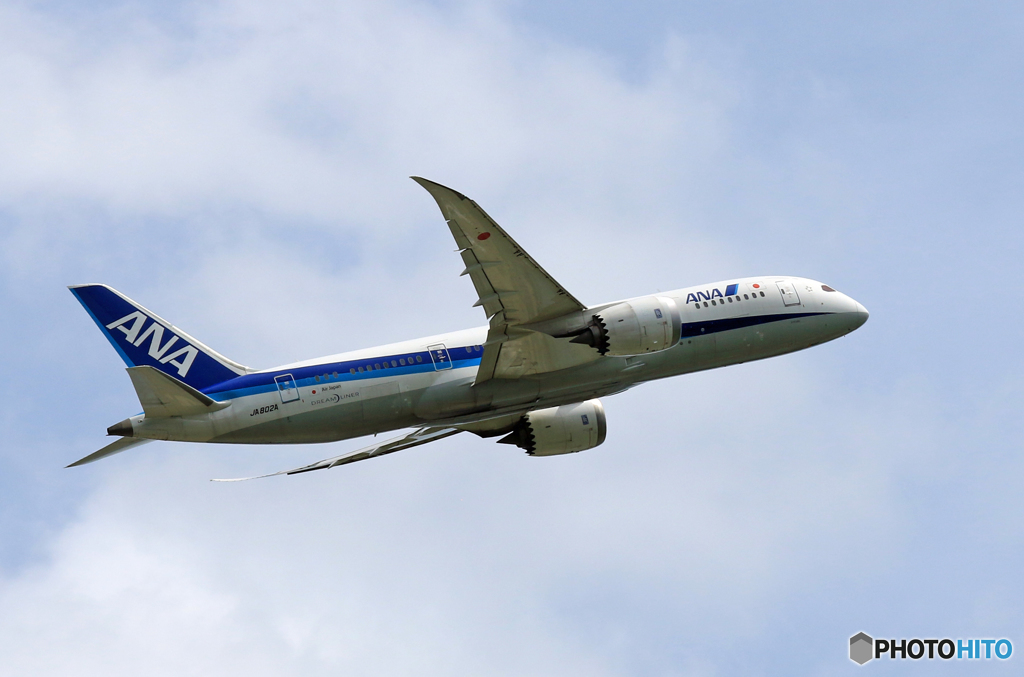「はれ」 ANA 787-8 JA802A 飛び立ち