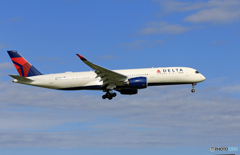 「青い日」 DELTA A350-941 N508DN 飛行