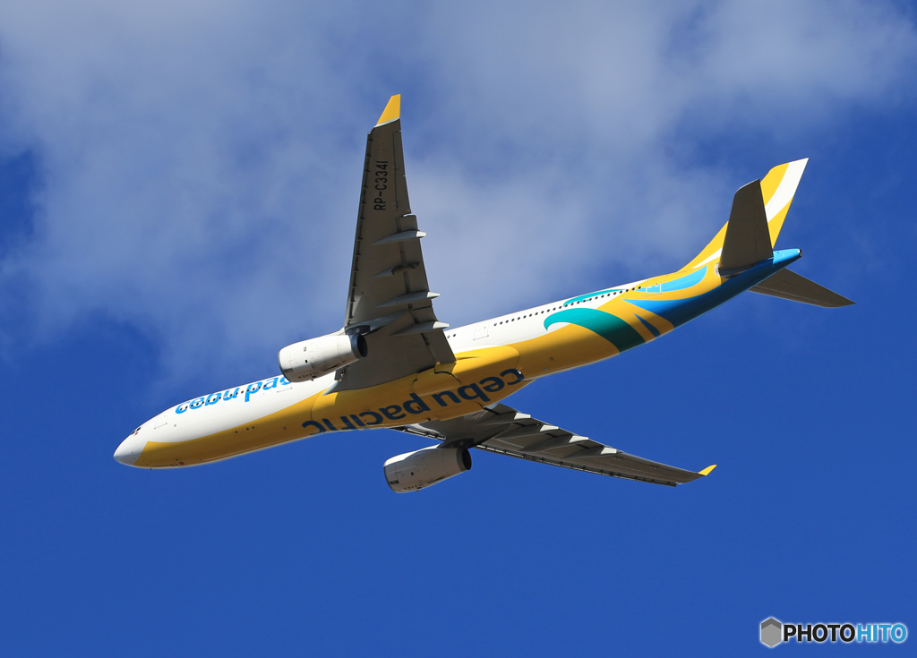 「群青色」 CEBU A330-343 RP-C3341 飛び立ちです