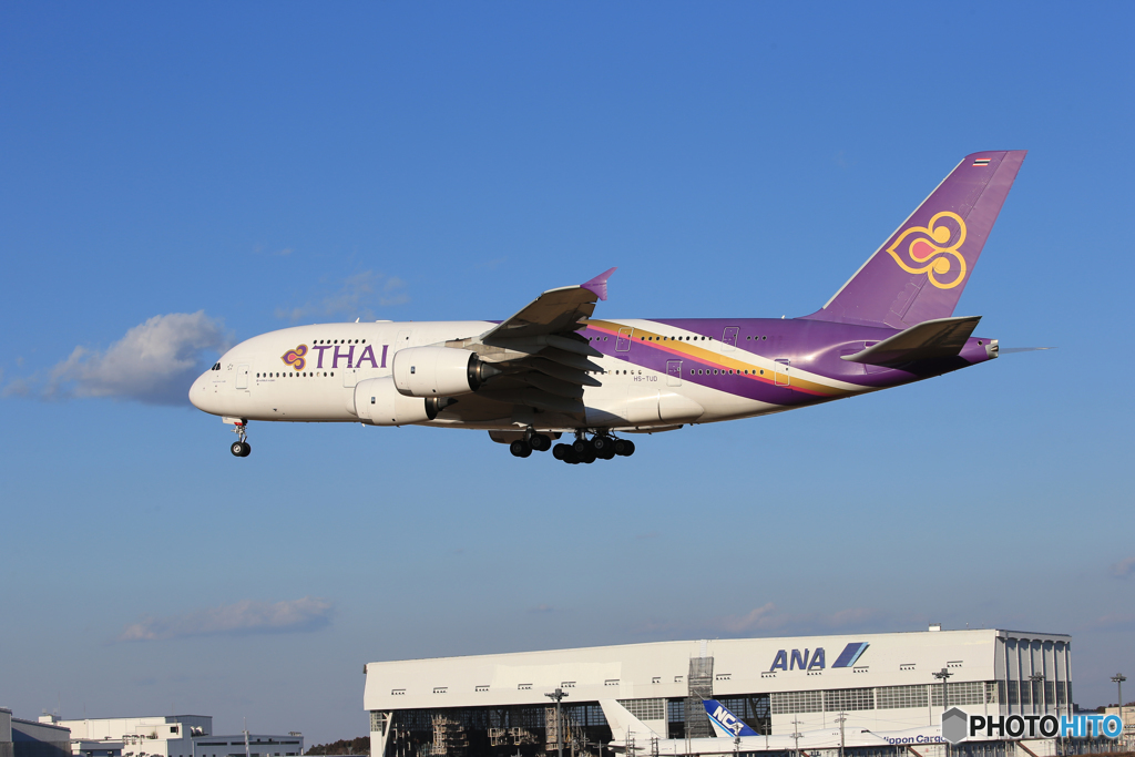 「良い天気」 Thai A380-841 HS-TUD Landing