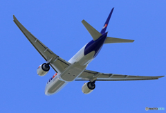 「真青の空」 FedEx 777-FS2  Takeoff