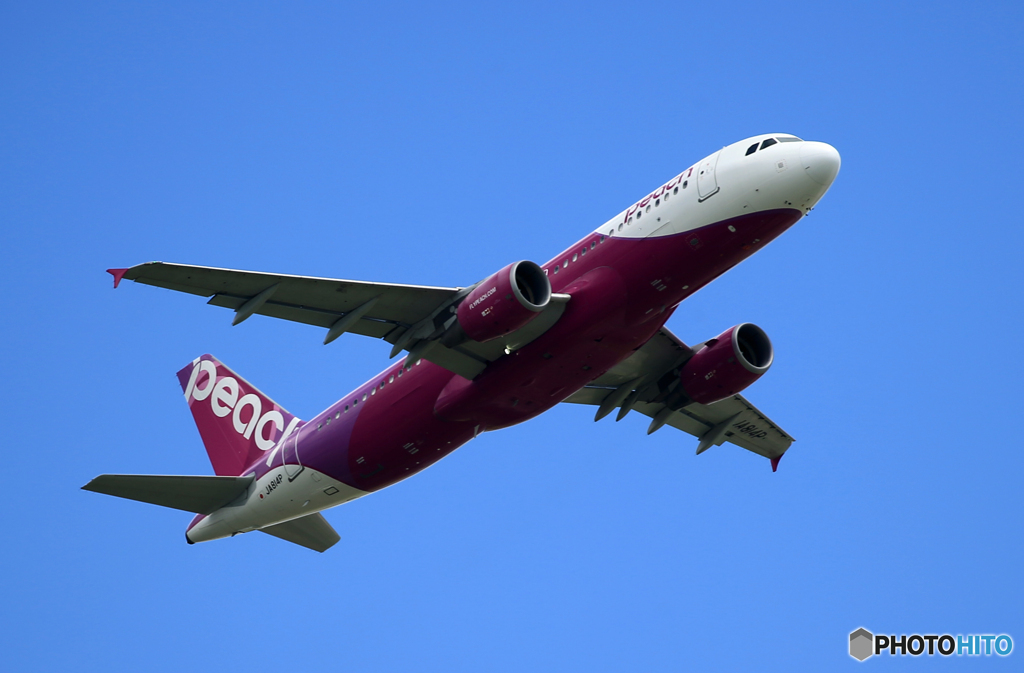 「すかい」Peach A320-214 JA814P 離陸します