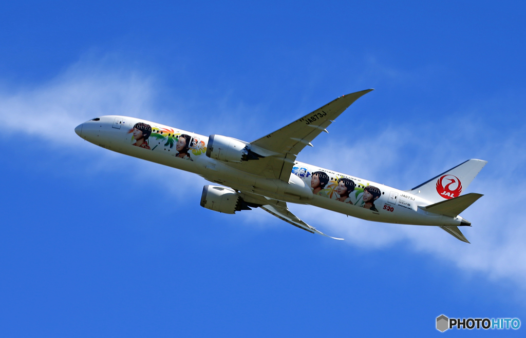 「青色」 JAL [嵐JET] 787-9 JA873J 出発です