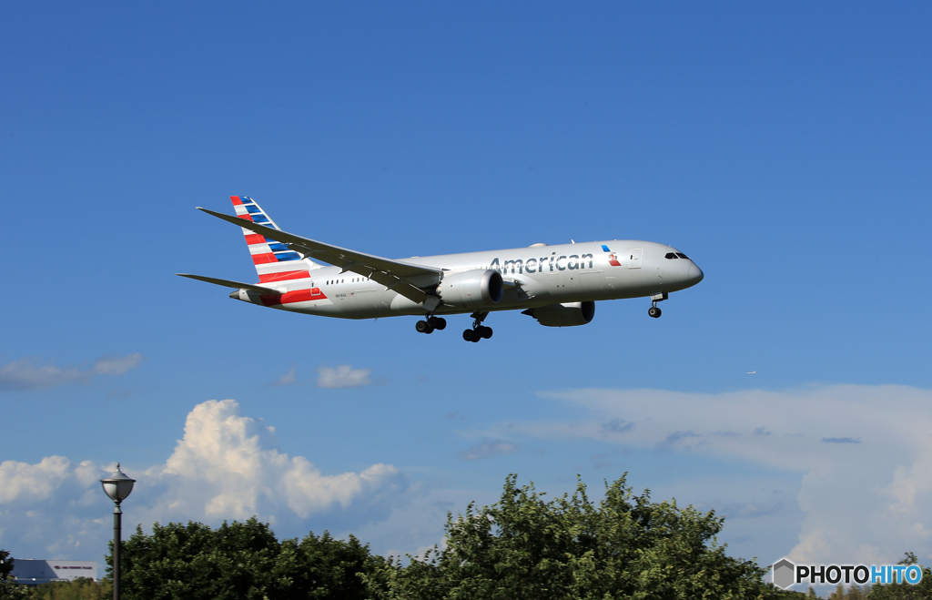「蒼空」 American 787-8 N818AL 着地前