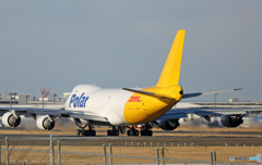 「良い空～」 POLAR 747 N451PA離陸 です