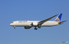 「青色が好き」 UNITED 787-9  Landing☮