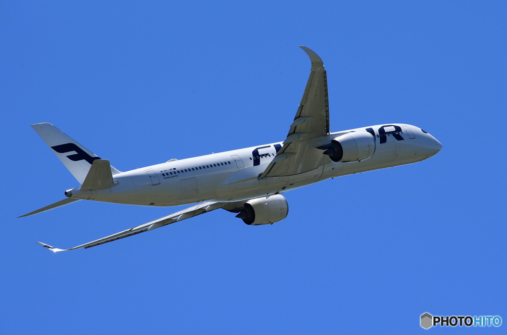 「真青の空」Finnair A350-941 OH-LWE 出発