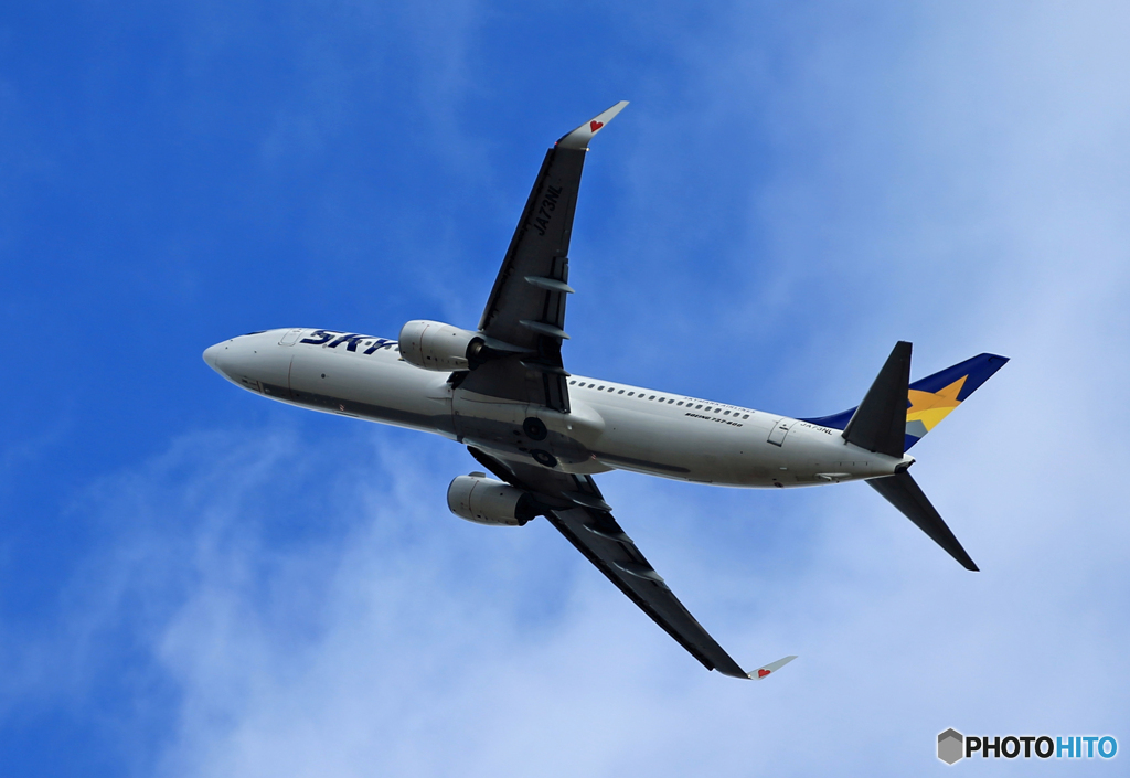 「あおぞら」 SKY 737-800 JA73NL Takeoff 