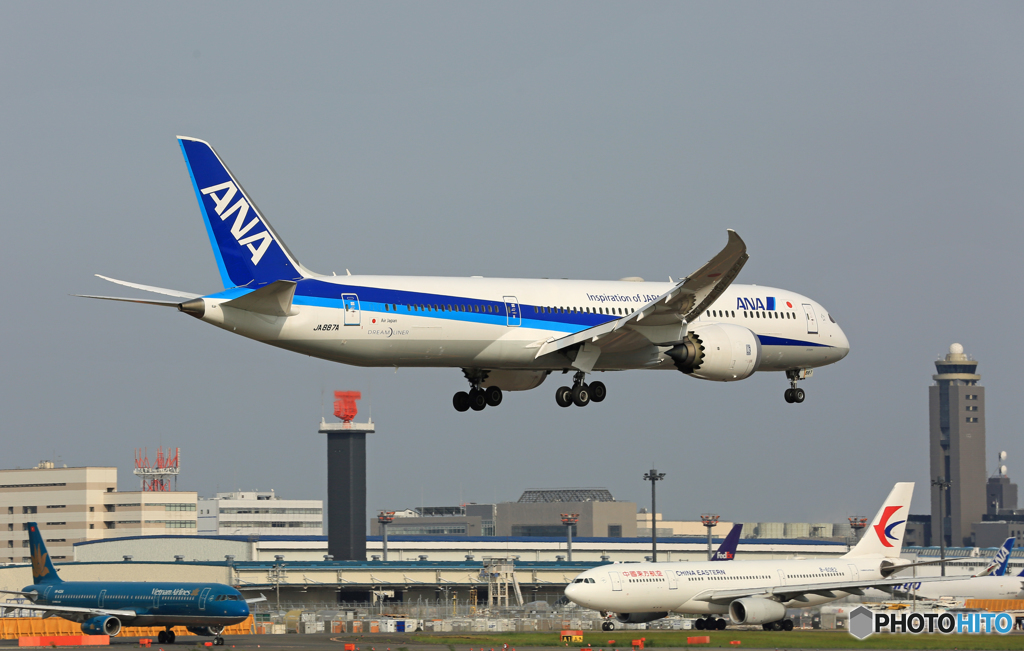 「そらー」 ANA 787-9 JA877A Landing