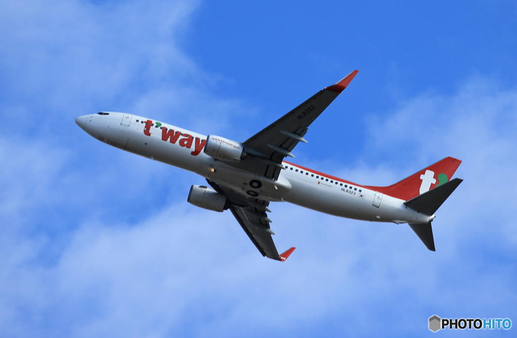  「晴れ」t'way 737-8AS  HL8030 Takeoff 