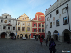 チェコ南部（９７）チェスキー・クルムロフ広場
