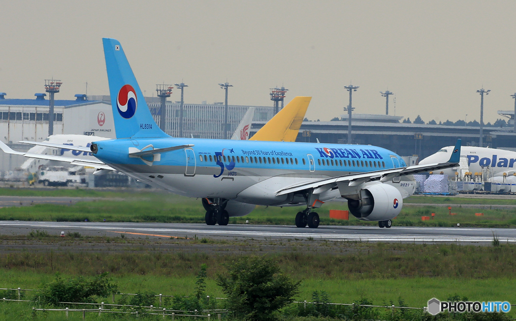 「すかい」Korean A320 50th Takeoff 