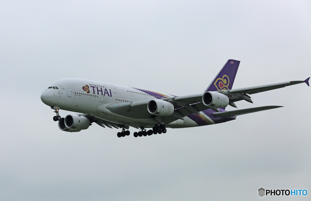「☁」 Thai A380-841 HS-TUB 着陸