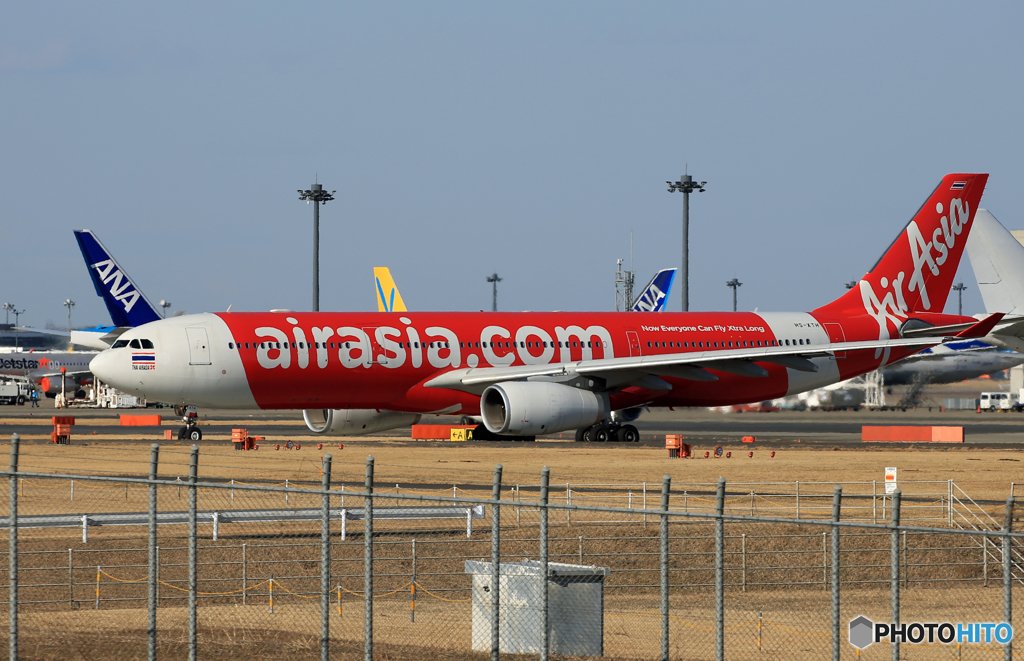 「群青」 Air Asia A330 HS-XTS 出発
