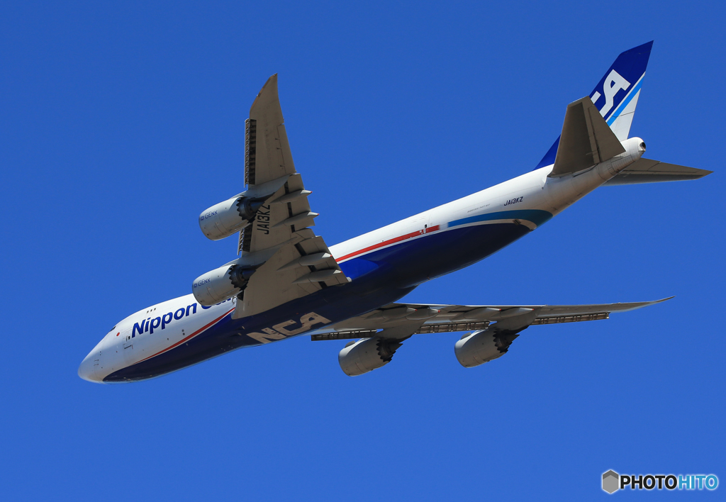 「群青色」 NCA 747-8KZF JA14KZ Takeoff 