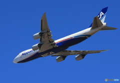 「群青色」 NCA 747-8KZF JA14KZ Takeoff 