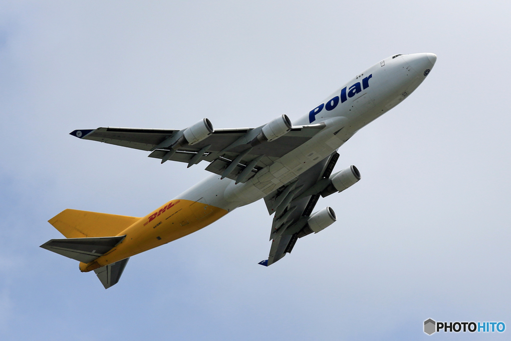 「青が好き」 Polar 747 ジャンボ N416MC Takeoff