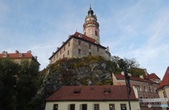 チェコ（２２）チェスキー・クルムロフ城の塔