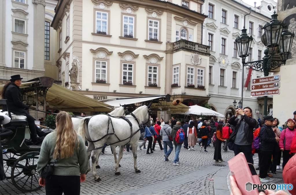 プラハ（４７１）馬車を追い掛けて・街を歩く