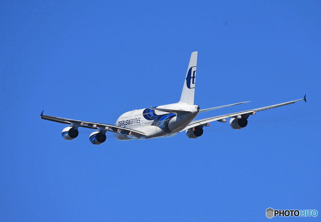 「青い空」が一番 Malaysia A380-841 飛んだ