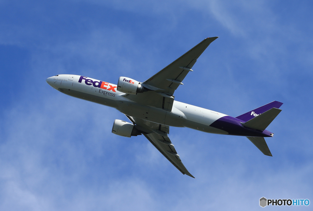 「スカイ」 FedEx 777-FS2 N856FD Takeoff  