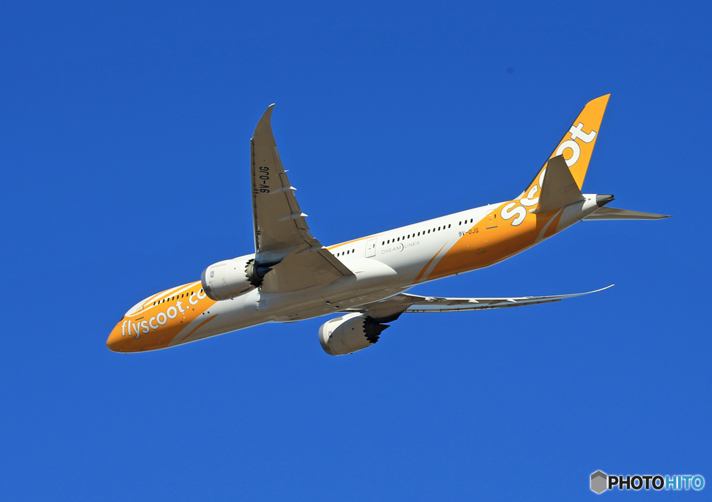 「ぶるー」 scoot 787-9 9V-OJG飛び立ちです