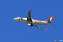 「あおぞら」 t'way 737 HL8323 飛行