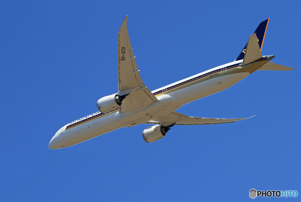「すかい」 Singapore 787-10 9V-SCH 離陸