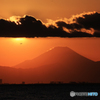 「クール」☮ 富士山と東京湾の夕焼け・飛行機✈