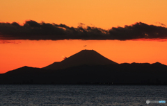 ☮ 富士山と夕焼け　☮ダイヤモンド　✈飛行機ですね！
