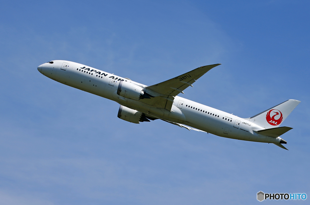「蒼空」JAL 787-9 JA871J  離陸します