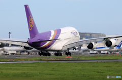 「青色」 THAI A380-841 HS-TUF 到着です