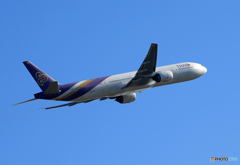 「すかい」 Thai 777-3D7 HS-TKE Takeoff 