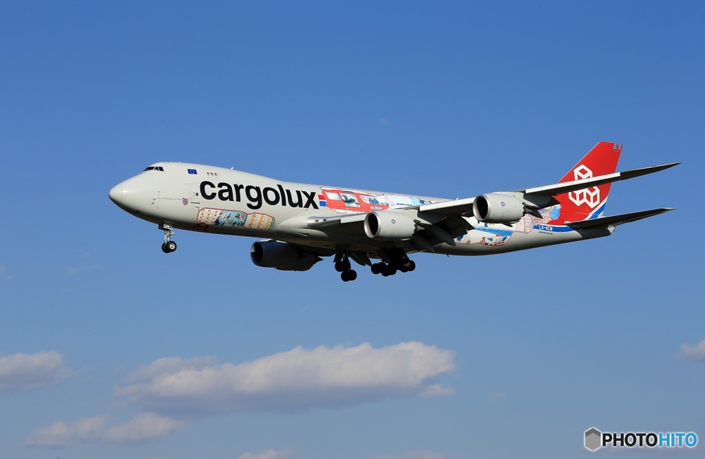 「あおぞら」 Cargolux 747-8 LX-VCM 到着